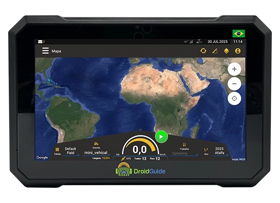 Tela do GPS DroidGuide em operação